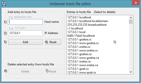 Edit Windows host file